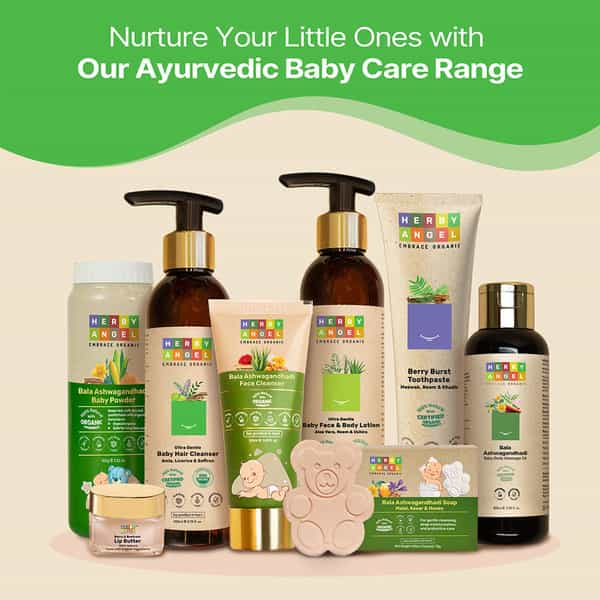 Herby Angel Ultra Gentle Baby Hair Cleanser For Babies | Sls- Free Shampoo - 200Ml