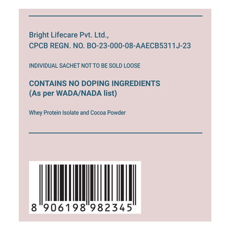 Truebasics Clean Whey 100% Protein Isolate Powder (Chocolate | 34gx5) | 28g Protein Per Sachet