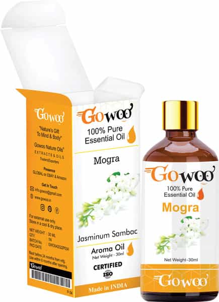 Go Woo 100% Pure Mogra Oil For Hair Skin And Aromatherapy 30 Ml