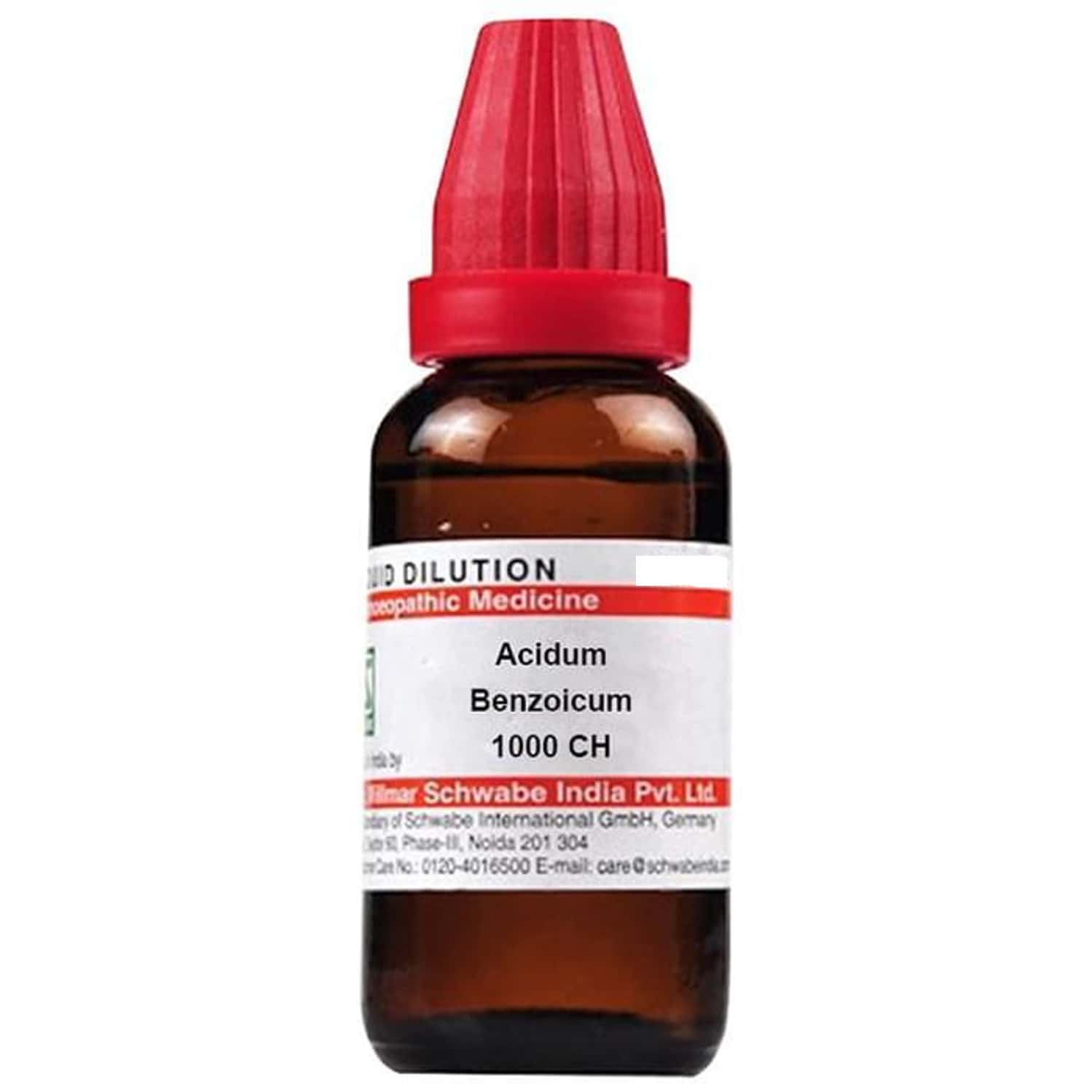 Dr. Willmar Schwabe India Acidum Benzoicum Dilution 1000 Ch 30 Ml