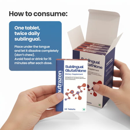 Nutrazen Sublingual Glutathione - 60 Tablets