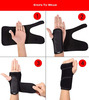 Skudgear Adjustable Wrist Support Brace With Removable Steel Plate For Sports Injuries (Left Hand)