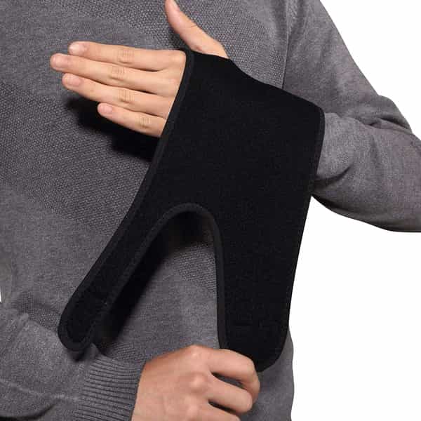 Skudgear Adjustable Wrist Support Brace With Removable Steel Plate For Sports Injuries (Left Hand)