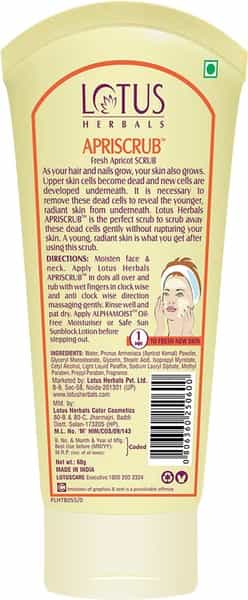 Lotus Herbals Apriscrub Fresh Apricot Scrub 60 Gm