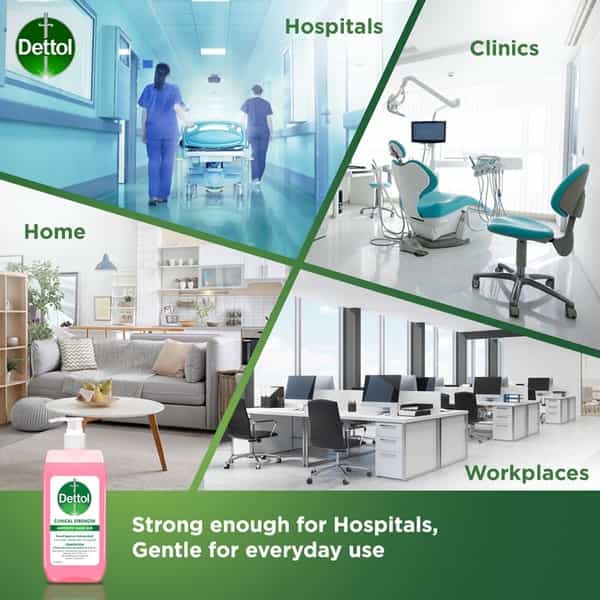 Dettol Clinical Strength Antiseptic Hand Rub Sanitizer - 500 Ml.
