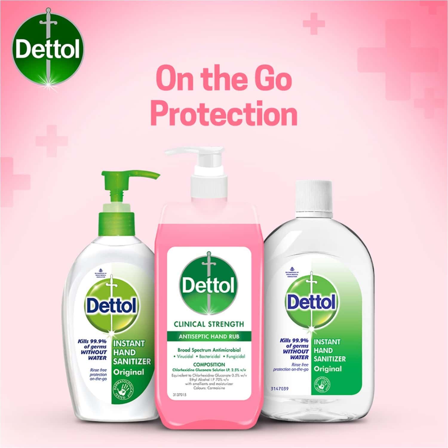 Buy DETTOL CLINICAL STRENGTH ANTISEPTIC HAND SANITIZER 500ML Online