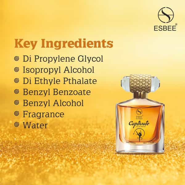 Esbee Captivate Eau De Parfum For Women - Long Lasting Premium Perfume | Up To 10 Hours | 100Ml