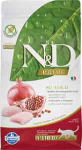 Farmina N&d Prime Dry Cat Food | Neutered Adult | Grain-free | 1.5-kg | Chicken And Pomegranate
