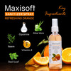 Maxisoft Refreshing Orange Sanitizer Spray | Aloe Vera Neem & Vitamin E (120 Ml Pack Of 4)