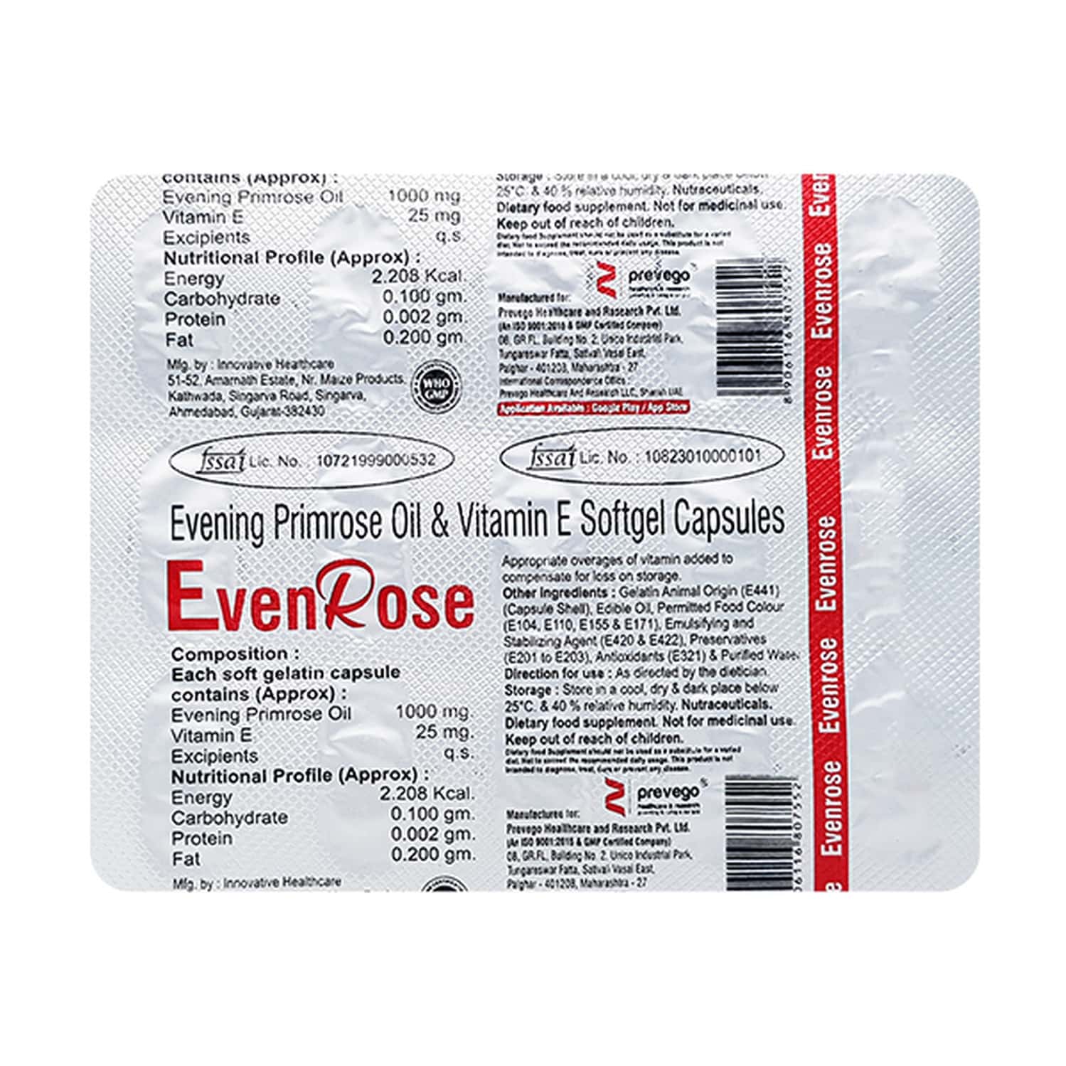 Prevego Evenrose 1000mg - 15n