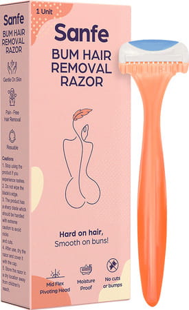 Sanfe Bum Hair Removing Razor For Women With Mid Pivot Hair Removing Technology - Pack Of 1