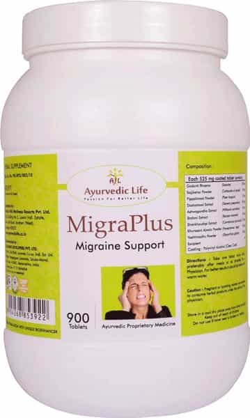 Al-Ayurvedic Life Migraplus - 900 Tablets Pack Of 5