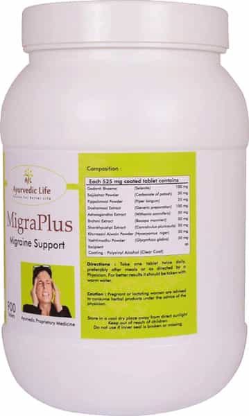Al-Ayurvedic Life Migraplus - 900 Tablets Pack Of 5