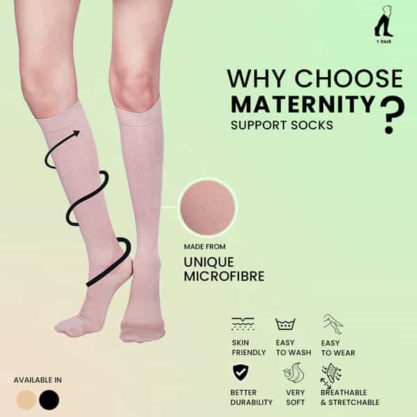 Sorgen Maternity Support Socks (Beige Medium)