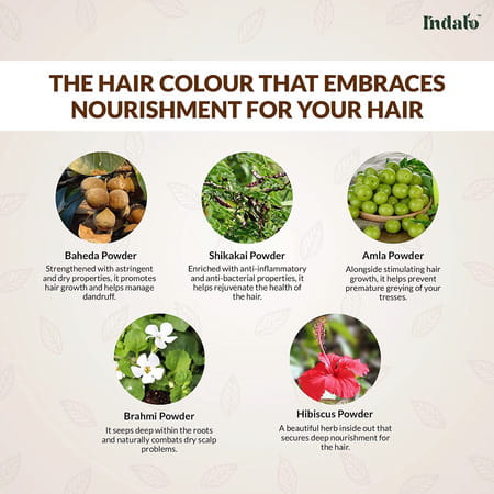 Indalo Natural Hair Colour No Ammonia No Ppd No Peroxide Soft Black - 100g