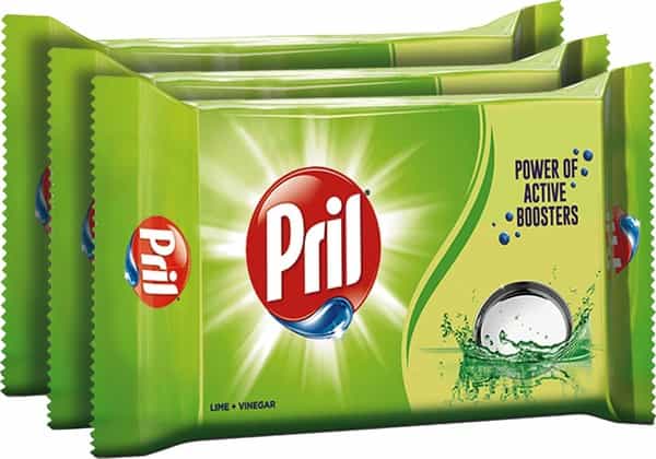 Pril Lime Vinegar Dishwash Bar 400Gx3