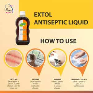 Extol Antiseptic Liquid For First Aid | Surface Disinfection And Personal Hygiene 500ml