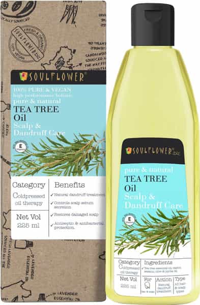 Soulflower Tea Tree Anti Dandruff Hair Oil 225Ml