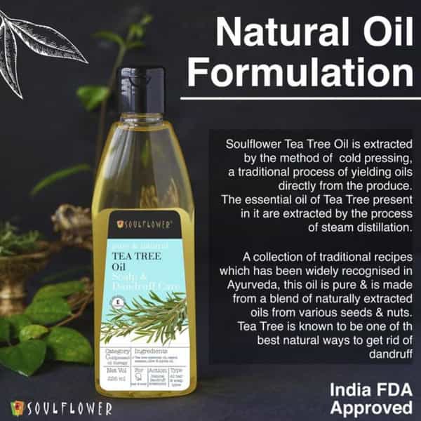 Soulflower Tea Tree Anti Dandruff Hair Oil 225Ml