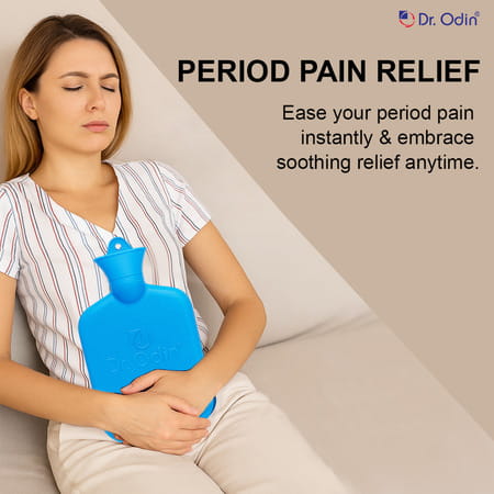 Dr. Odin 2 Litre Hot Water Bag | Non Electric Leakproof & Reusable Heating Pad (Blue)