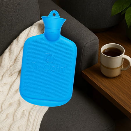 Dr. Odin 2 Litre Hot Water Bag | Non Electric Leakproof & Reusable Heating Pad (Blue)