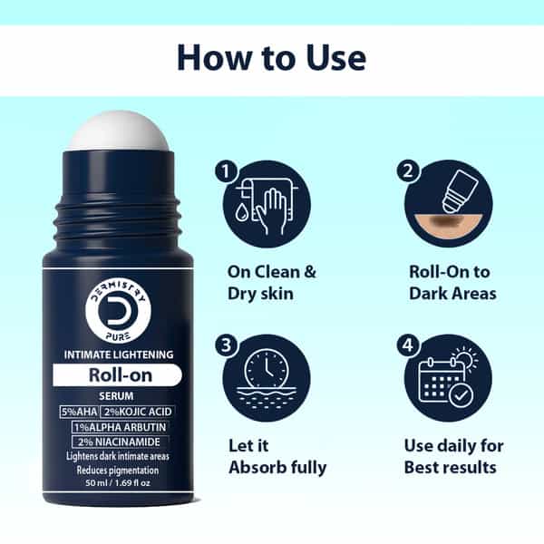 Dermistry Intimate Private Part Vaginal Bikini Area Lightening Whitening Roll On Serum 50Ml