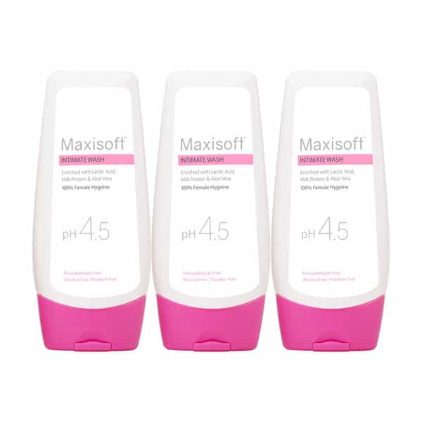 Maxisoft Intimate Wash | Ph 4.5 | Bottle | 100 Ml | Pack Of 3