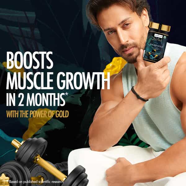 Kapiva Shilajit Gold Capsules | Contains 24 Carat Gold | Boosts Stamina In 4 Weeks | 100% Ayurvedic