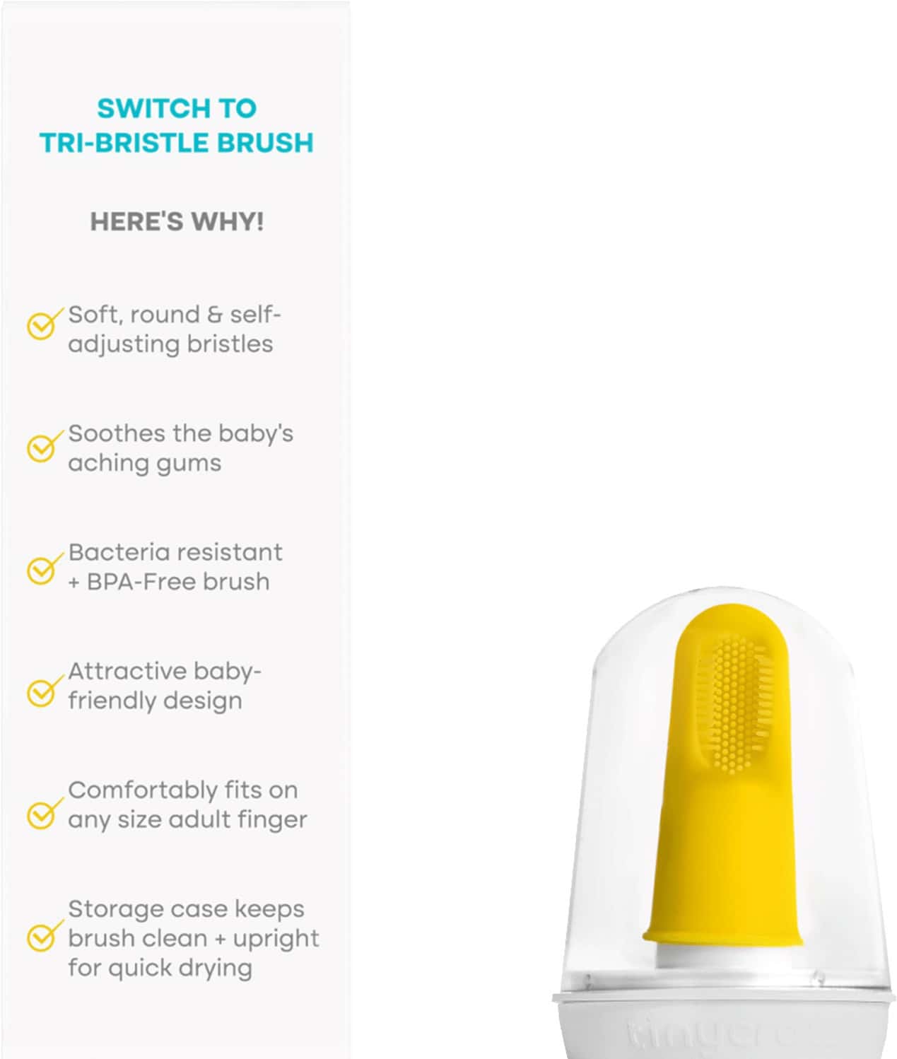 Buy TINYCRAWL TRIBRISTLE FINGER BRUSH FOR BABIES Online & Get Upto 60