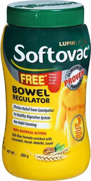 Softovac Constipation Relief Powder | Bottle Of 250G With Dabur Honey 50G Free