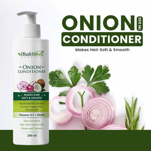 Health Veda Organics Onion Conditioner For Hair Growth & Hair Fall Control (200 Ml)