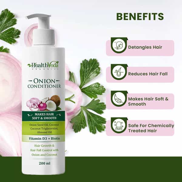 Health Veda Organics Onion Conditioner For Hair Growth & Hair Fall Control (200 Ml)