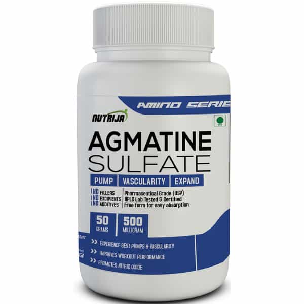 Nutrija Agmatine Sulfate -100 Grams (Usp Grade) 100% Pure Powder | Boost Nitric Oxide (100 Grams)