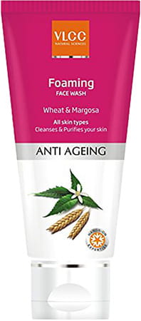 Vlcc Anti Ageing Foaming Wheat And Margosa Face Wash - 100 Ml