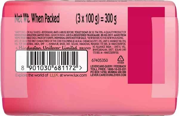 Lux Rose & Vitamin E Soap - 100 G (Pack Of 3)