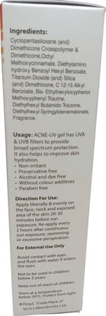 Acne Uv Advanced Light Protection Spf 30+ Pa++++ Sunscreen Gel 60 Gm
