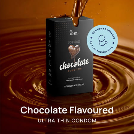 Formen Joymax Condoms For Men 10 Disposable Pouches Chocolate Flavour-10 Count (Pack Of 3)