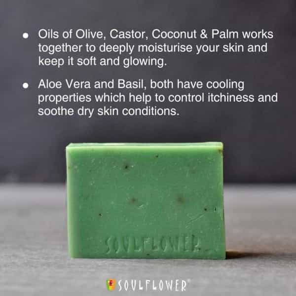 Soulflower Cool Aloe Vera Soap 150Gm