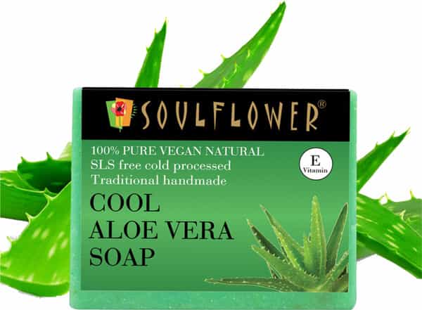 Soulflower Cool Aloe Vera Soap 150Gm