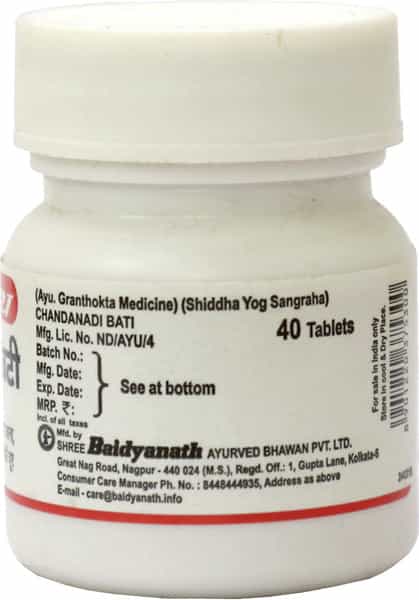 Baidyanath Asli Ayurved Chandanadi Bati 40 Tablets (Pack Of 3)