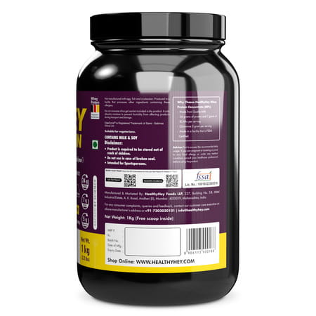 Healthyhey Sports Whey Protein Concentrate - 80% - 1 Kg Mocha Coffee Chocolate