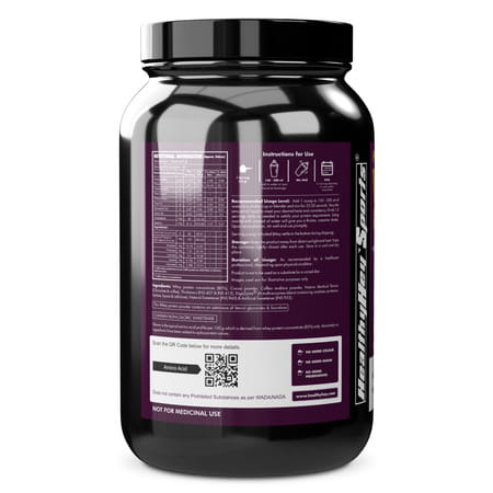 Healthyhey Sports Whey Protein Concentrate - 80% - 1 Kg Mocha Coffee Chocolate