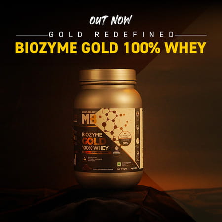 Muscleblaze Biozyme Gold 100% Whey Protein (Double Rich Chocolate| 1kg / 2.2 Lb)
