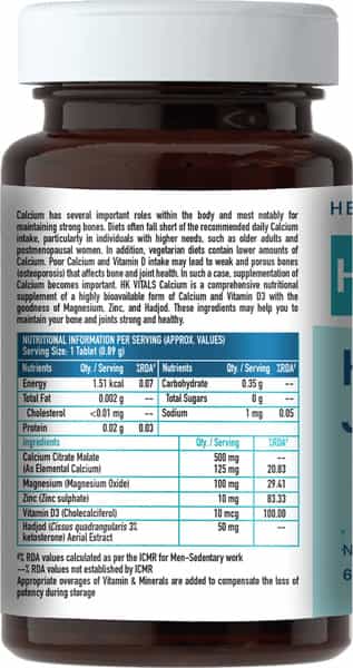 Healthkart Hk-Vitals Calcium Supplement 60 Tablets