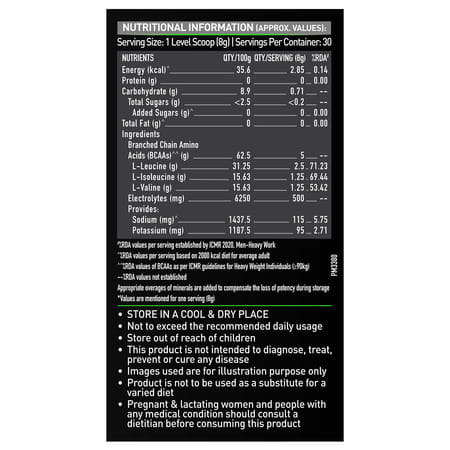 Muscleblaze Bcaa Pro Powder | Powerful Intra Workout (Tropical Fest | 240G | 30 Servings)