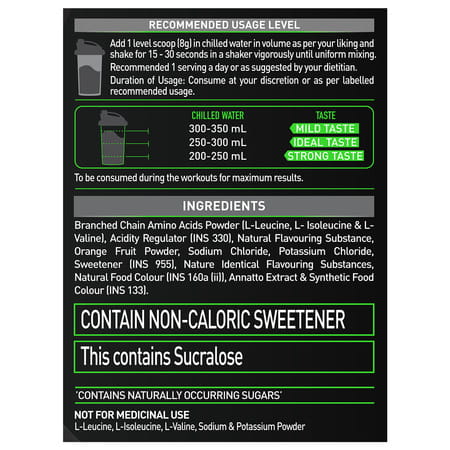 Muscleblaze Bcaa Pro Powder | Powerful Intra Workout (Tropical Fest | 240G | 30 Servings)