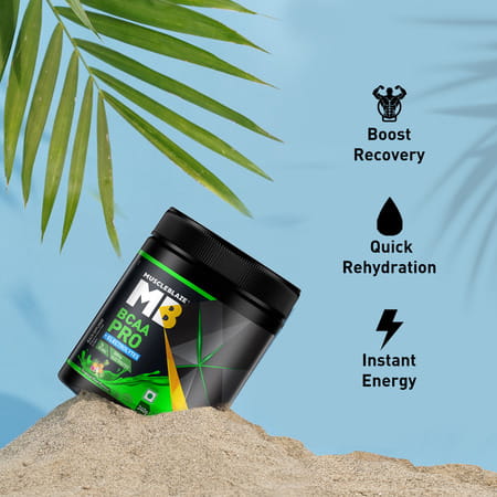 Muscleblaze Bcaa Pro Powder | Powerful Intra Workout (Tropical Fest | 240G | 30 Servings)