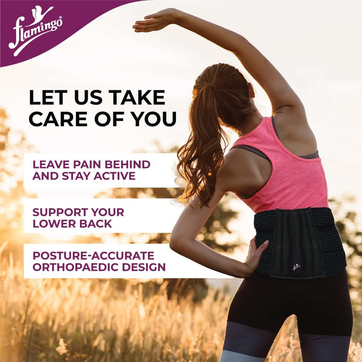 Buy FLAMINGO LUMBAR SACRO BELT FOR BACK PAIN WITH DUAL