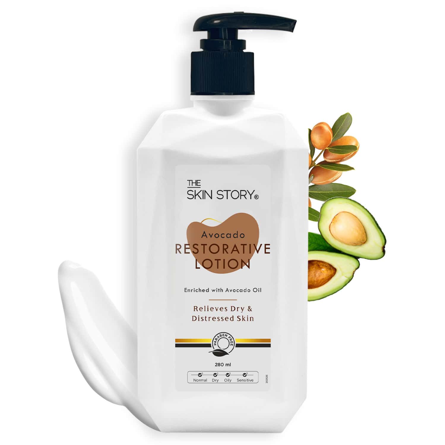 The Skin Story Avocado Moisturizing Body Lotion For Dry Skin With Niacinamide Shea Butter 280ml