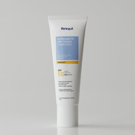 Re'Equil Ultra Matte Dry Touch Sunscreen Gel Spf 50 Pa++++ 50gm